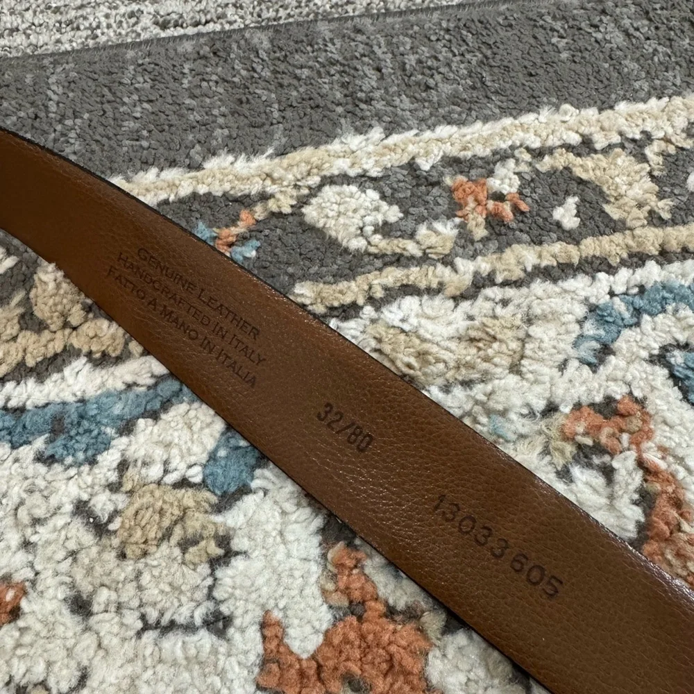NWT Men's Warehouse ITALIAN LEATHER Belt Brown‎ Size 32/80
